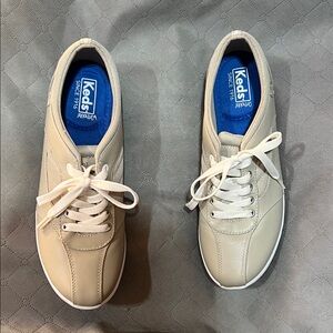 Keds Beige Lace-Up Sneakers NWOT